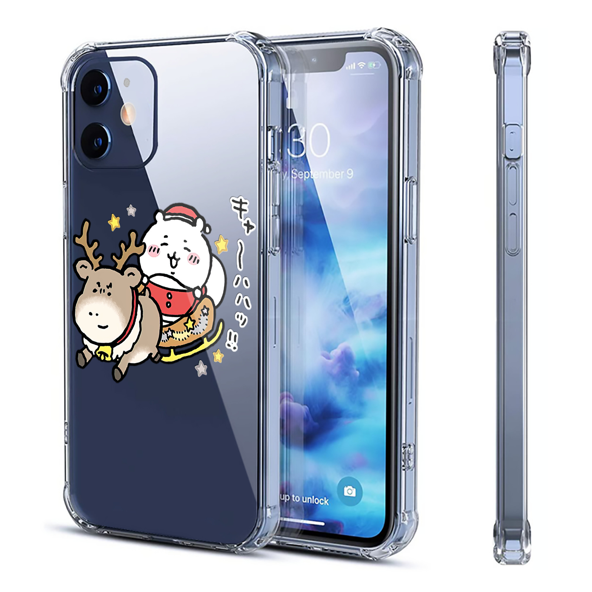 （画像用） ちいかわ ちいかわ Chii-kawa chiikawa 【iPhone 12シリーズ対応】透明スマホケース（クリアソフトケース）